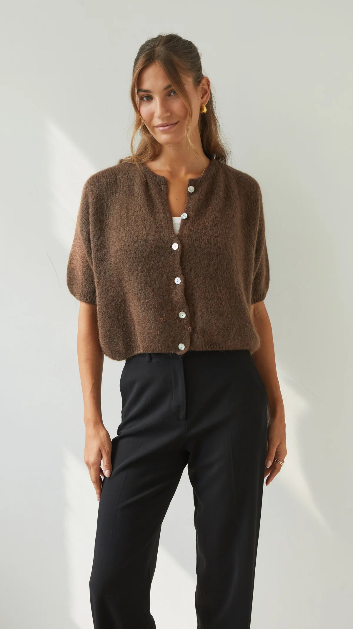 Emme Cardigan- ESPRESSO