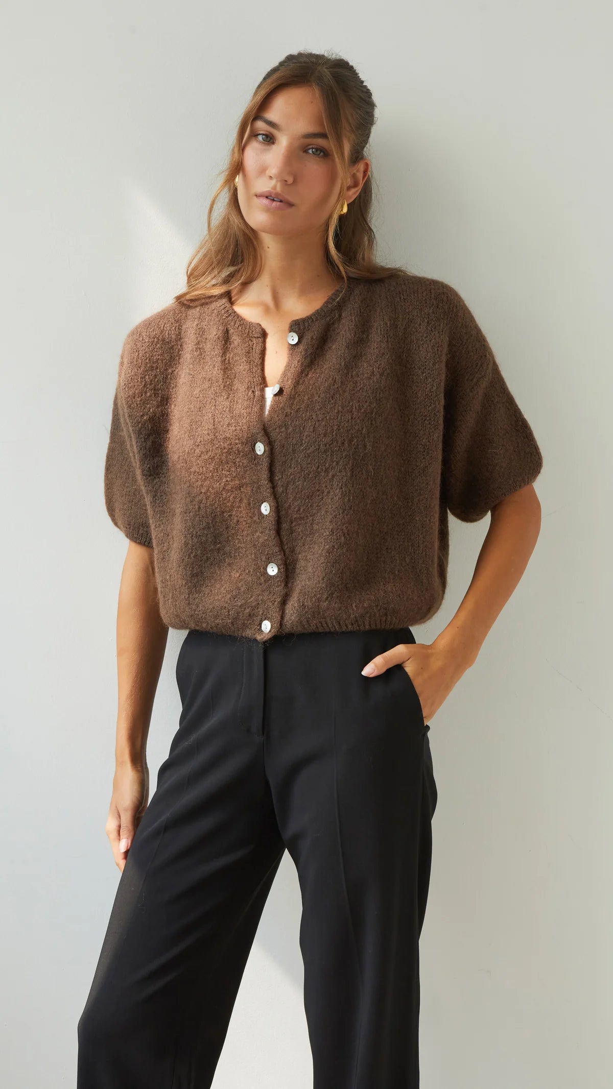 Emme Cardigan- ESPRESSO