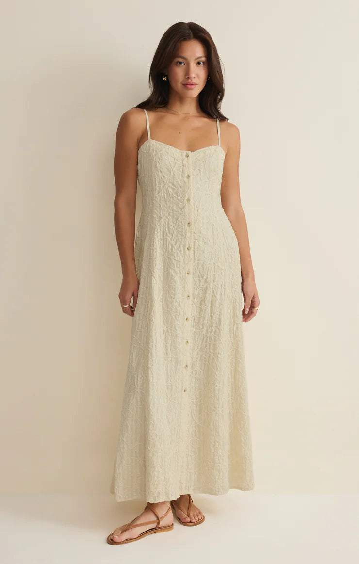 Angel Eyes Textured Midi Dress