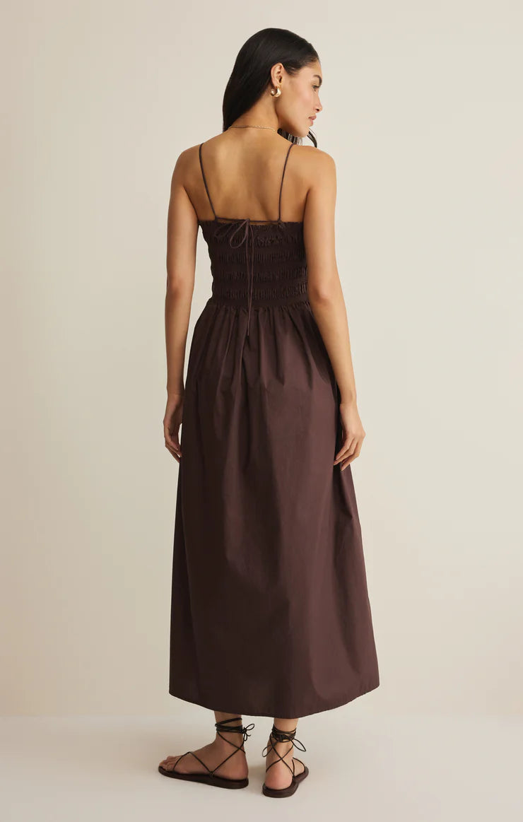 Cornelia Cherry Poplin Dress