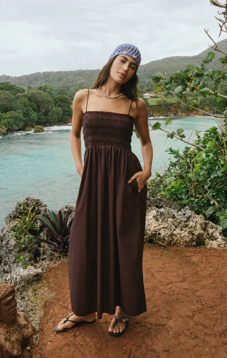 Cornelia Cherry Poplin Dress
