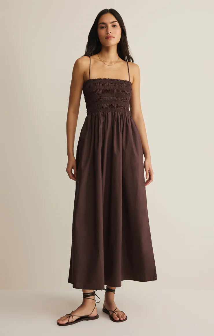 Cornelia Cherry Poplin Dress