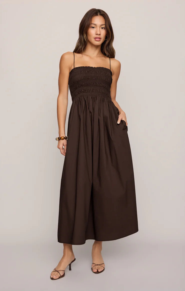 Cornelia Cherry Poplin Dress
