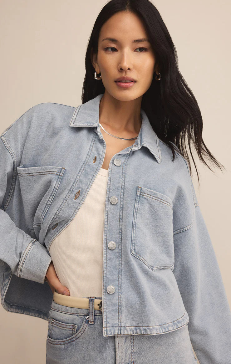 All Day Cropped Denim Jacket