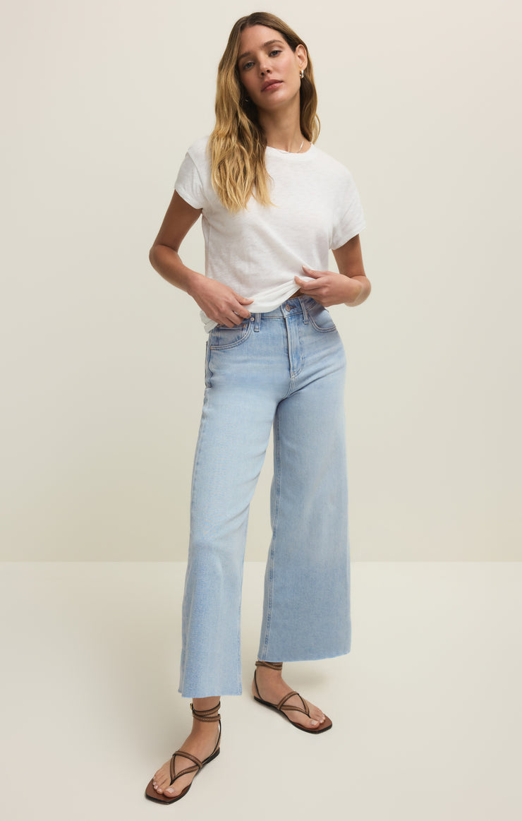 Nova Wide Crop Jean- AZUL