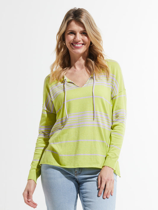 Beach Bum Sweater- LIME