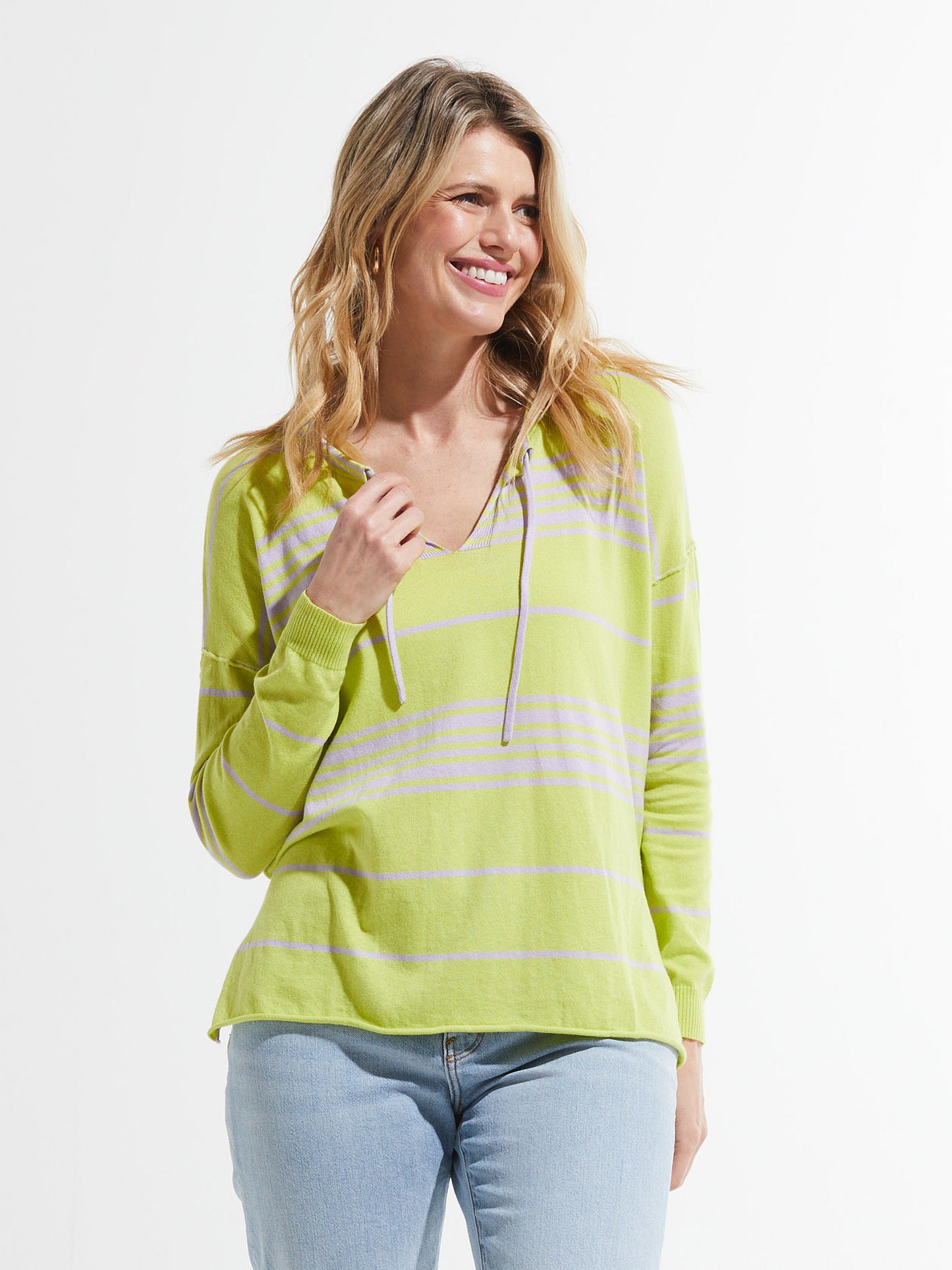 Beach Bum Sweater- LIME