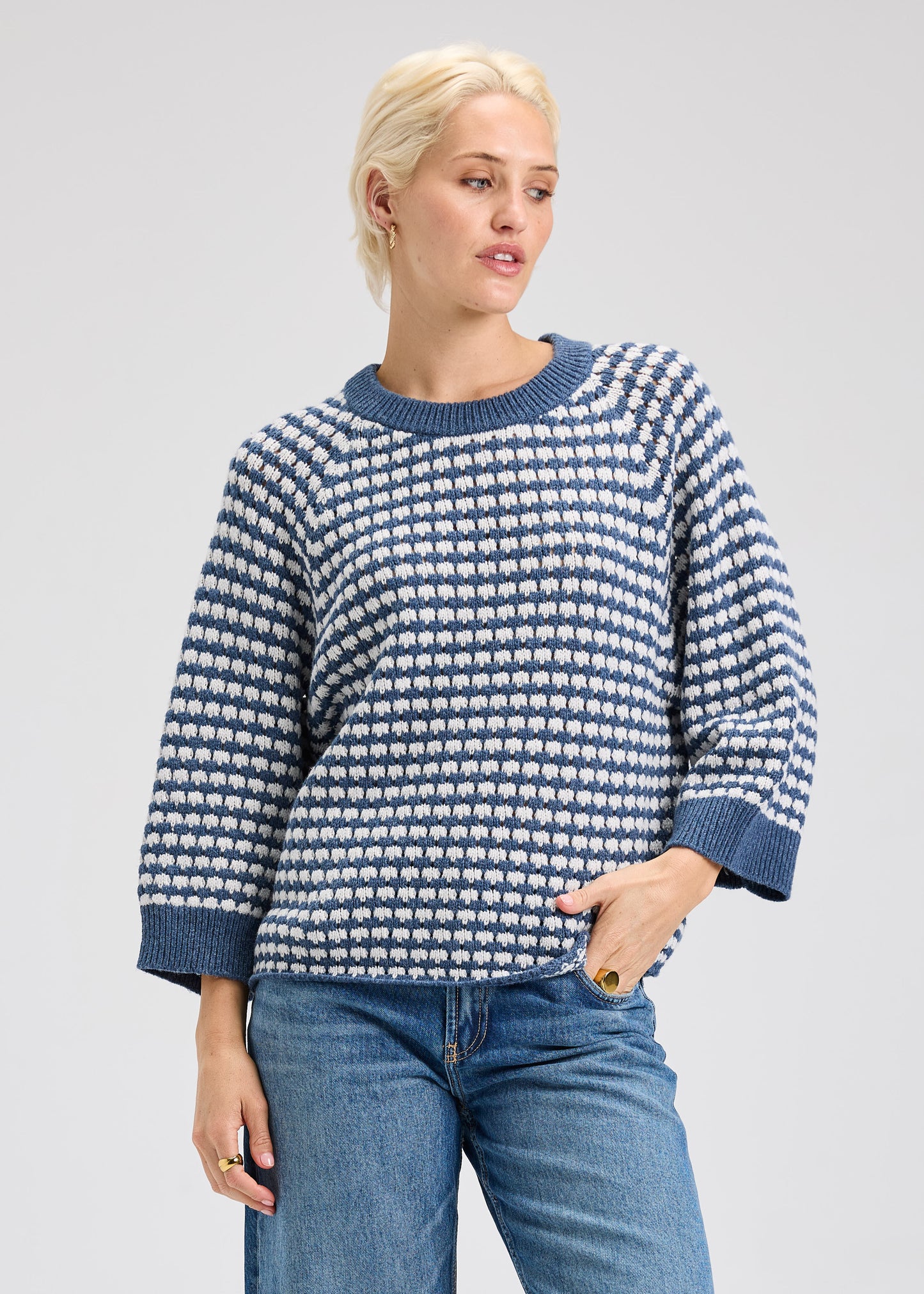 Denim Texture Sweater