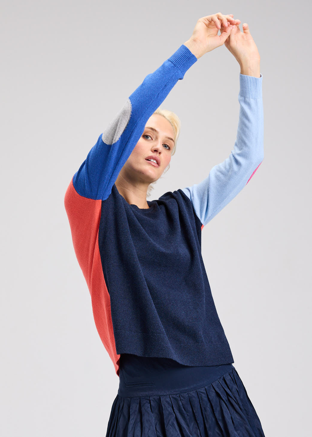Denim Intarsia Sweater