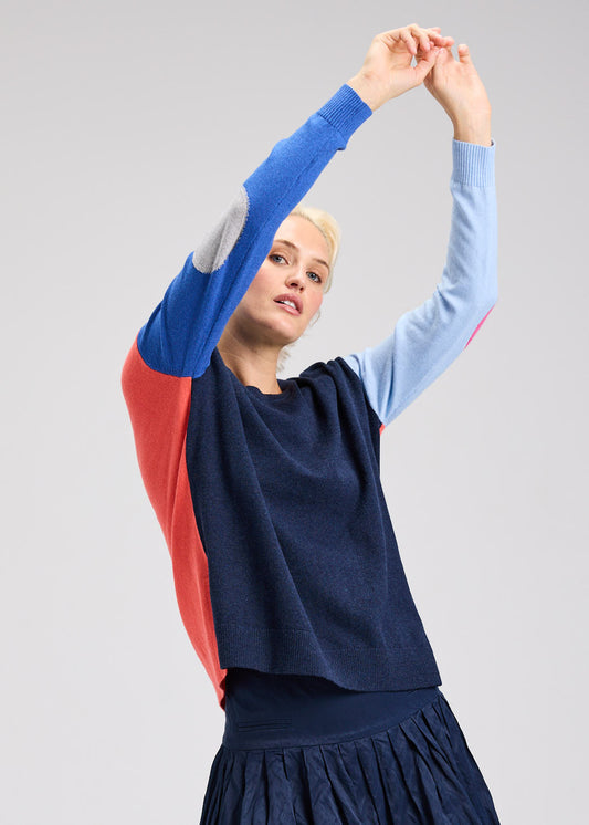 Denim Intarsia Sweater