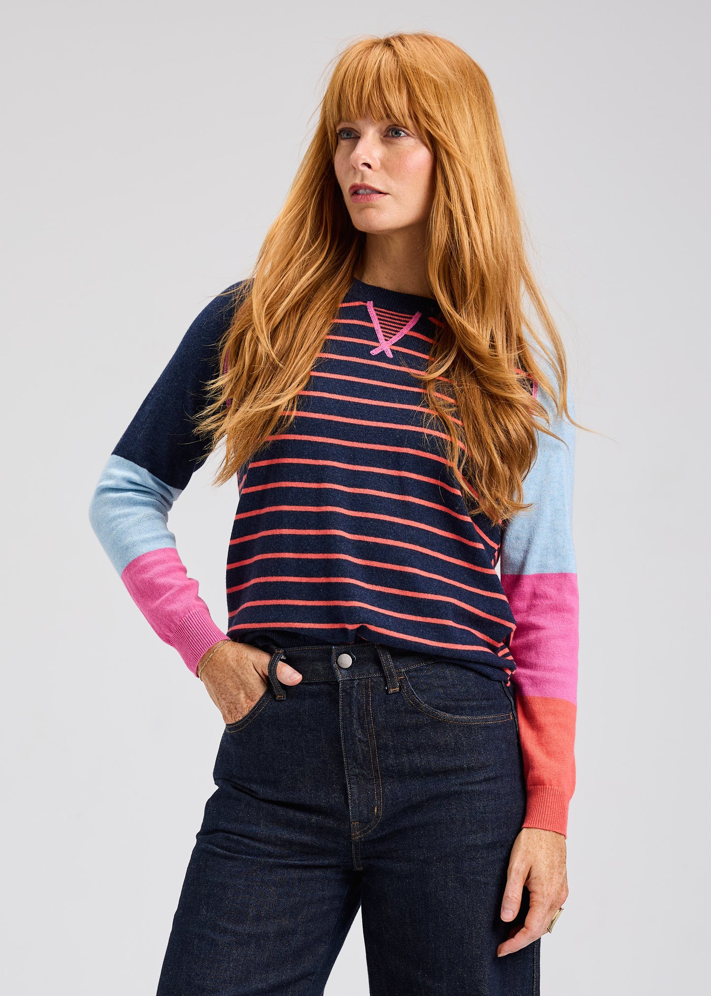 Denim Breton Sweater