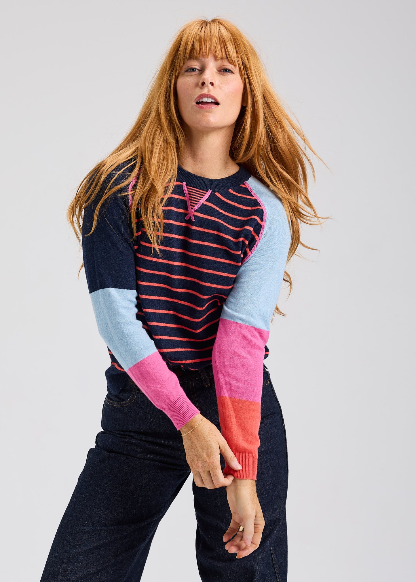 Denim Breton Sweater