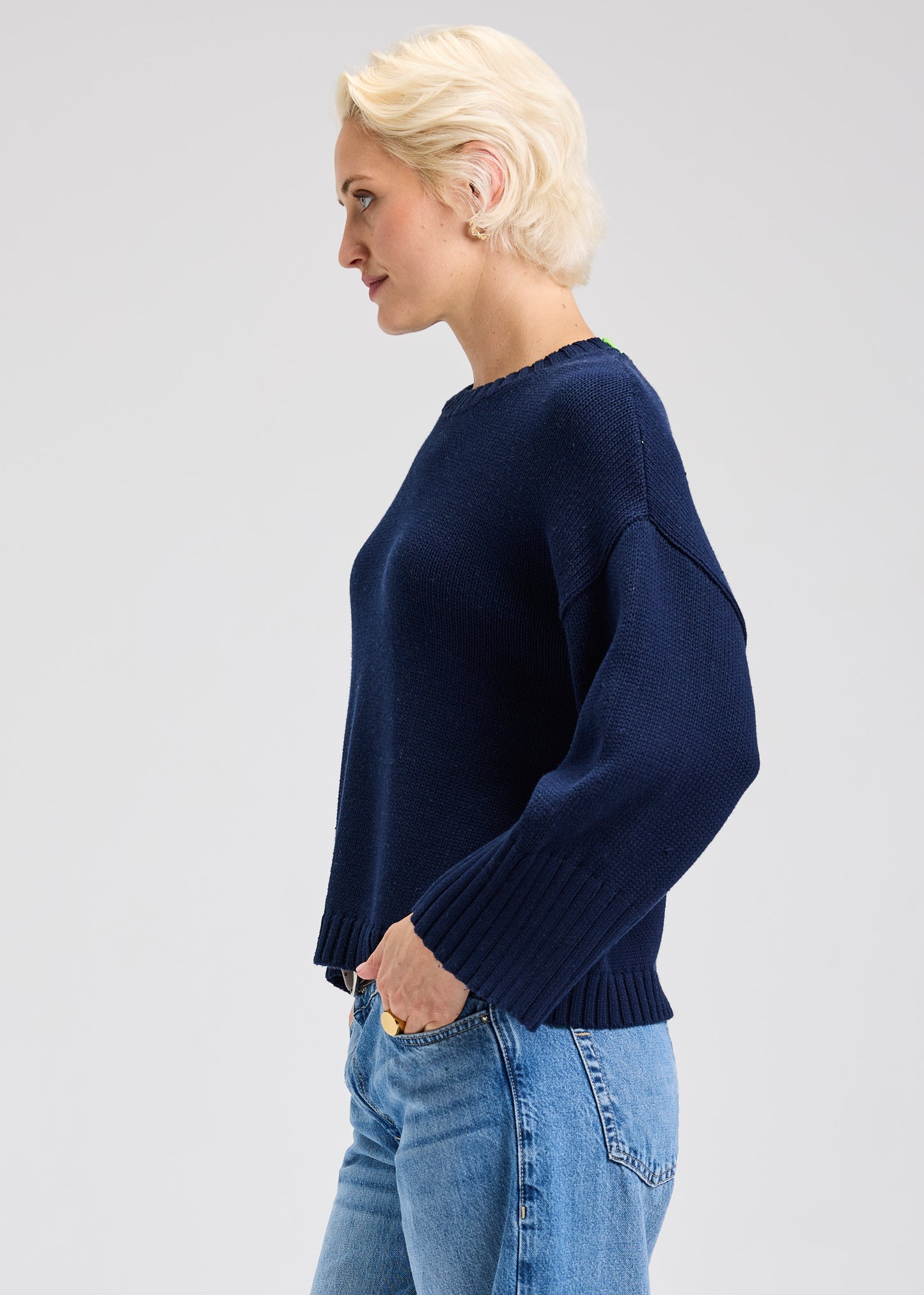 Navy Cotton Sweater
