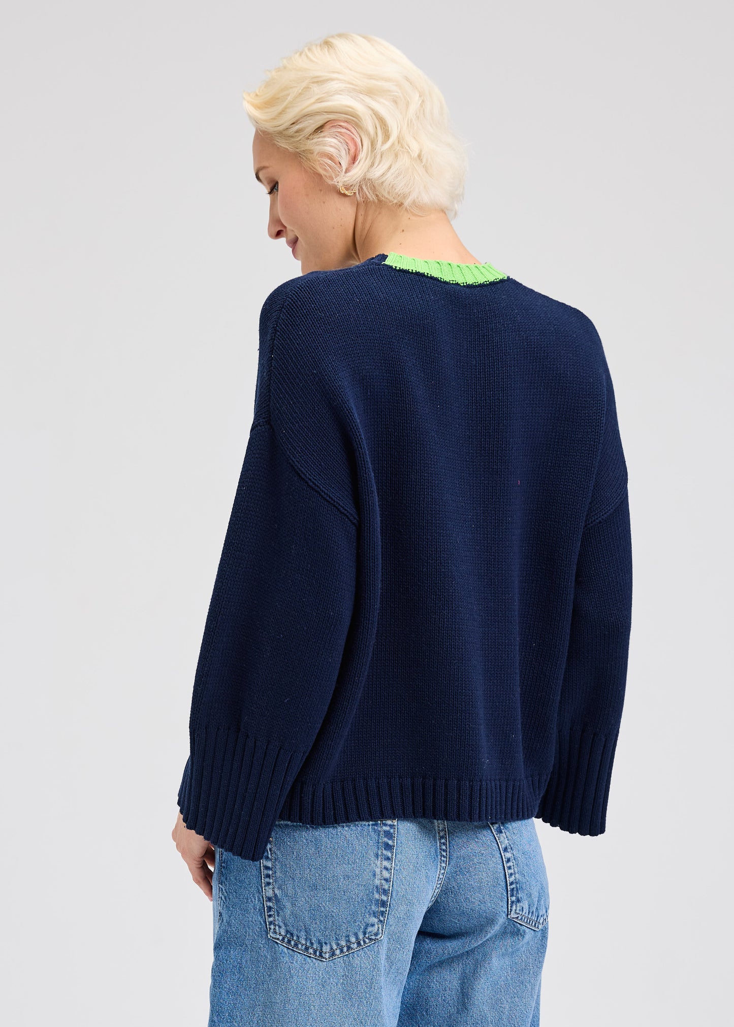 Navy Cotton Sweater