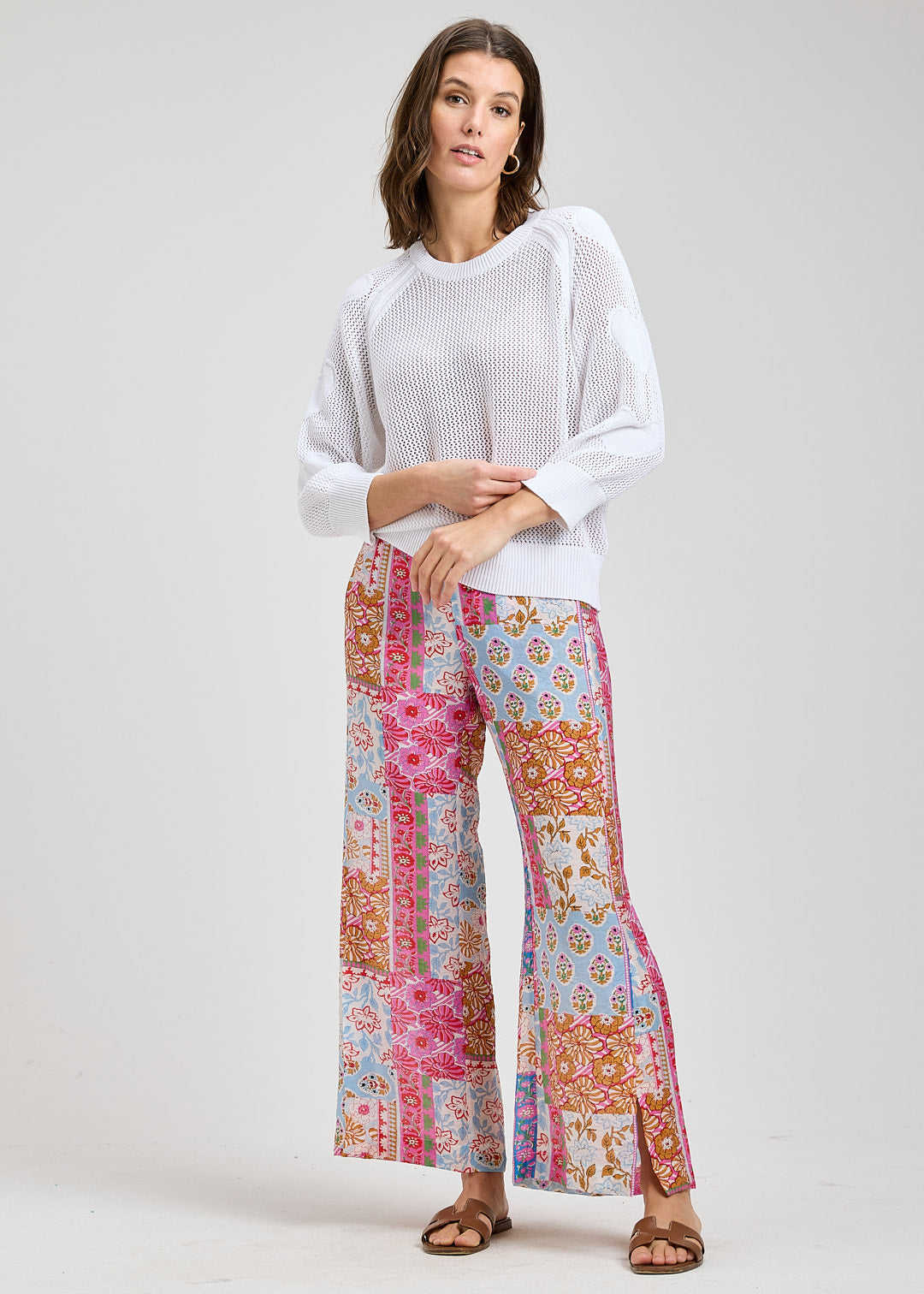 Veronica Heart Sleeve Sweater- WHITE
