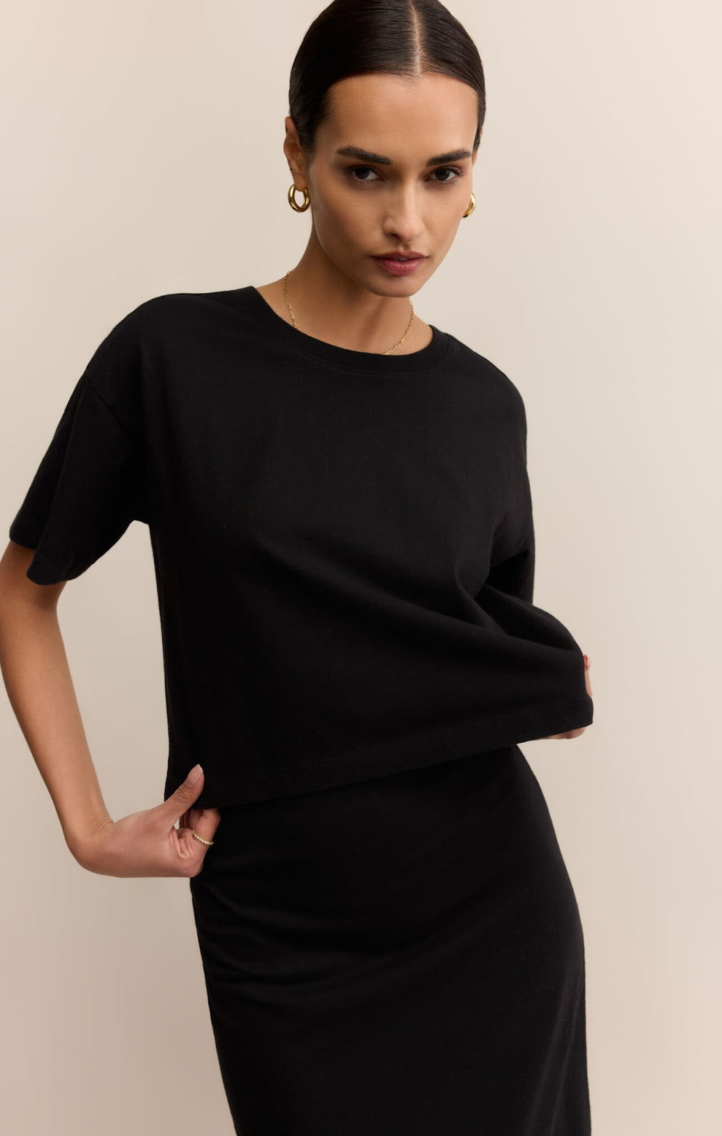 On The Go Tee- BLACK