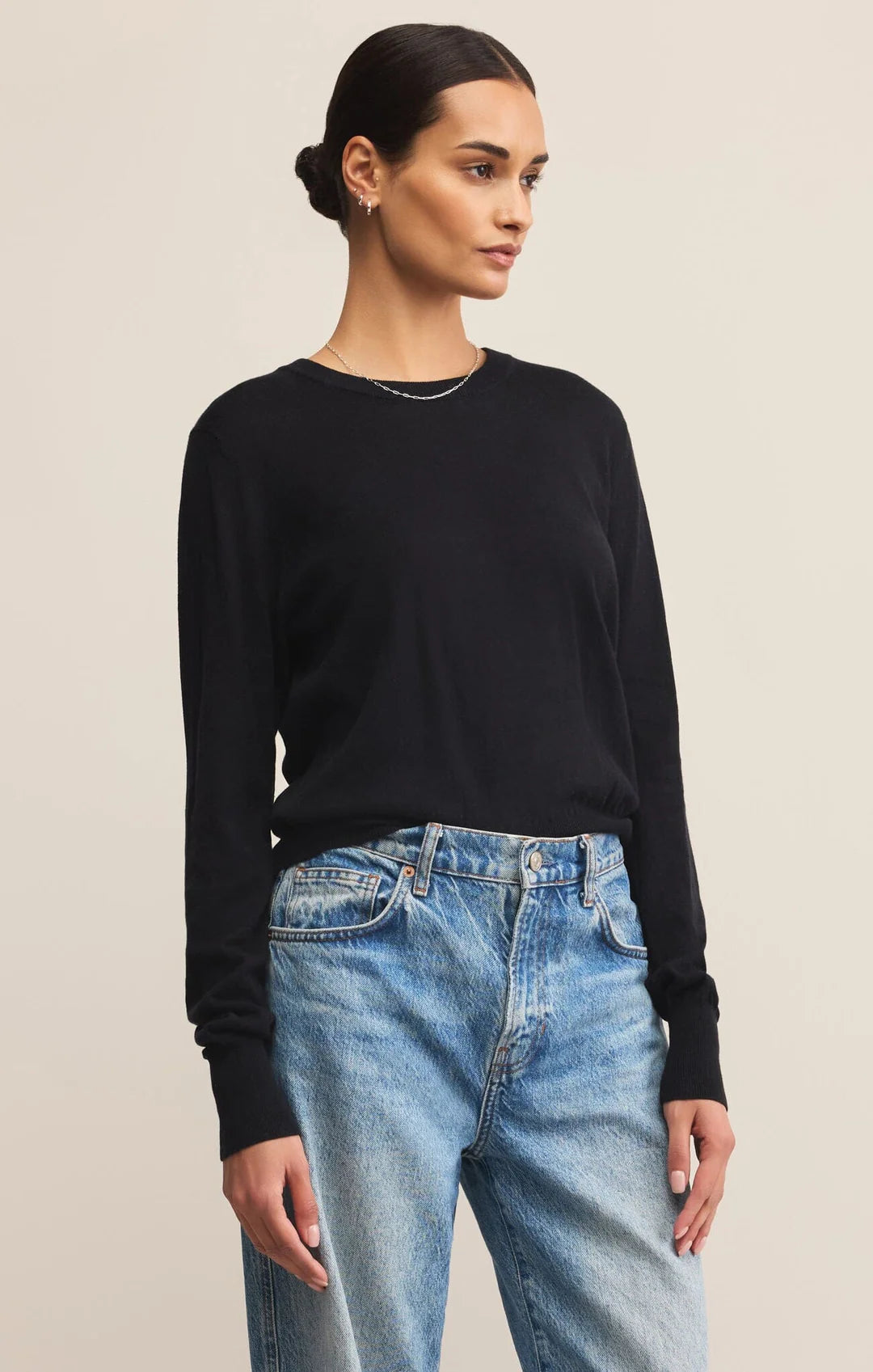The Perfect Layer Sweater- BLACK